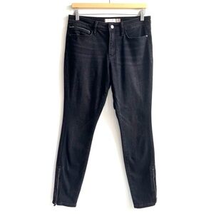 Athleta Sculptex Ankle Zip Skinny Black Denim Jeans Size 8P